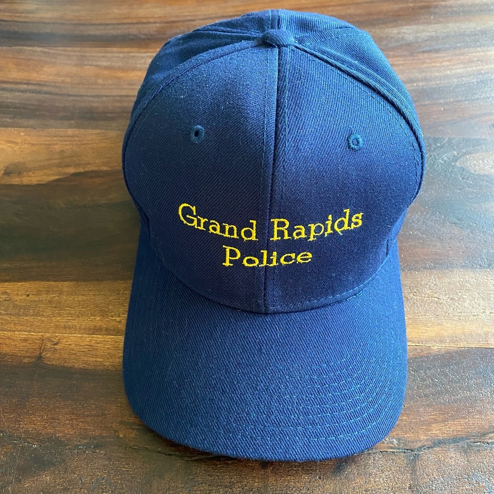 Vintage Grand Rapids Police GRPD Michigan Blue Hat Baseball Cap